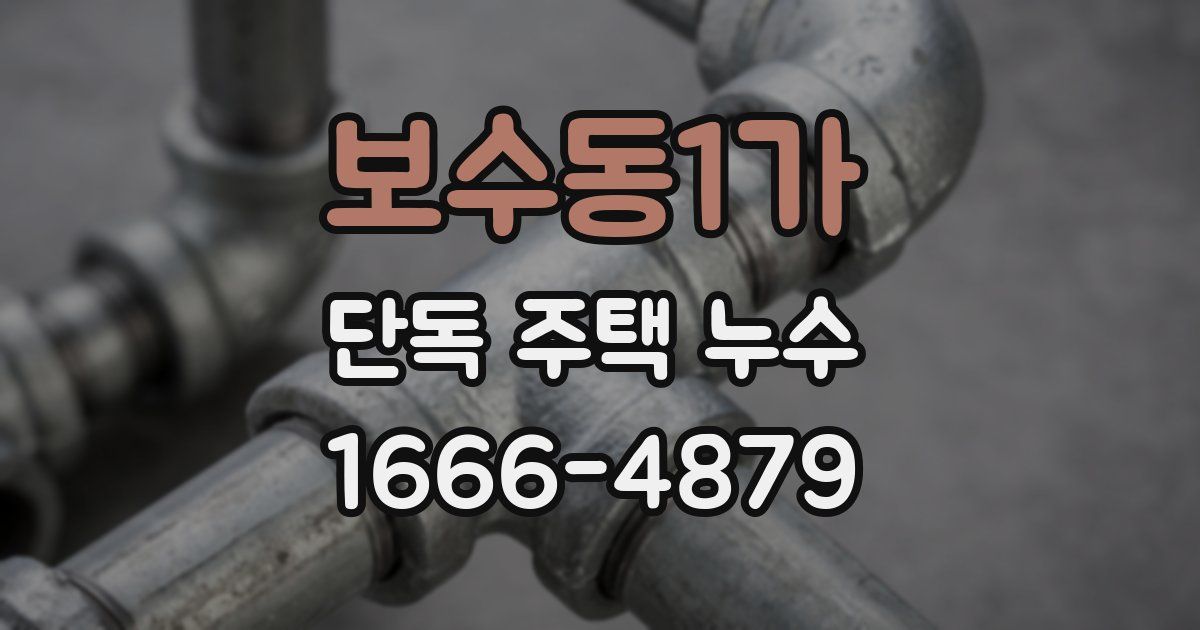 보수동1가 단독 주택 누수