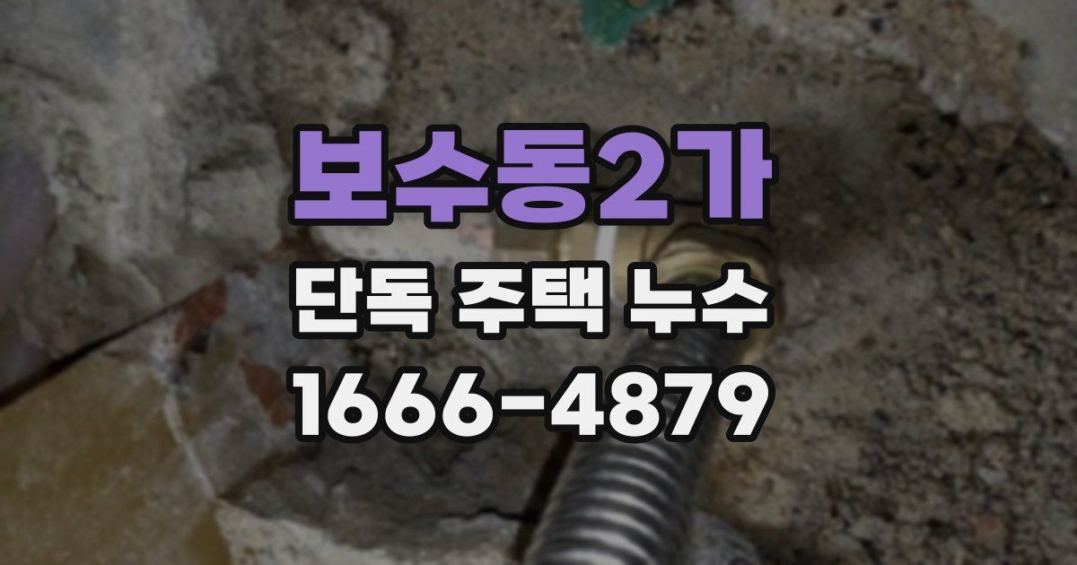 보수동2가 단독 주택 누수