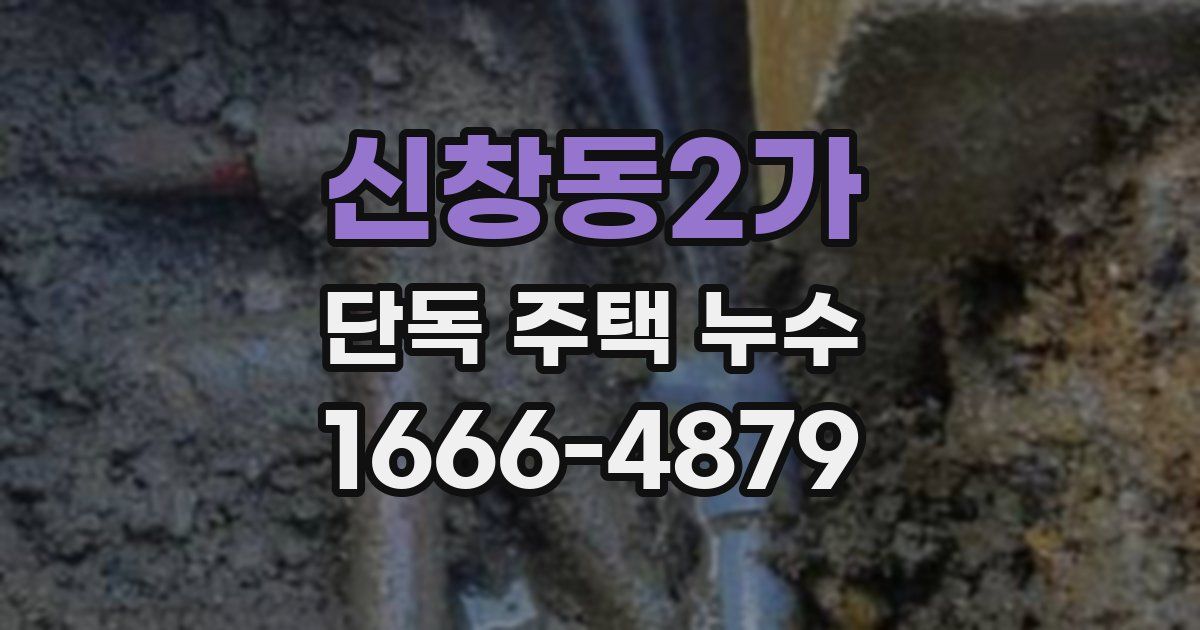 신창동2가 단독 주택 누수
