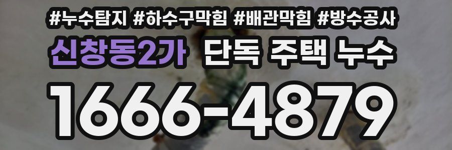 신창동2가 단독 주택 누수
