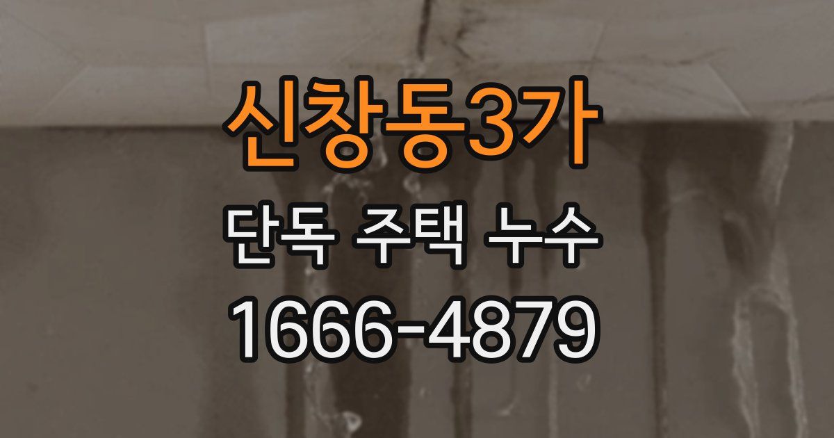 신창동3가 단독 주택 누수