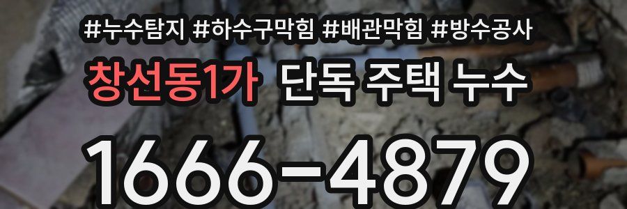 창선동1가 단독 주택 누수