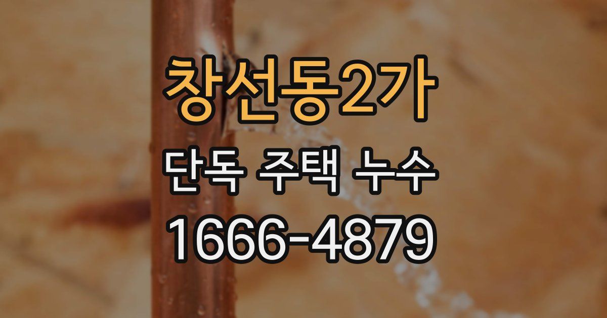 창선동2가 단독 주택 누수