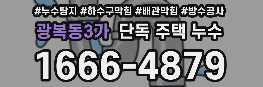 광복동3가 단독 주택 누수