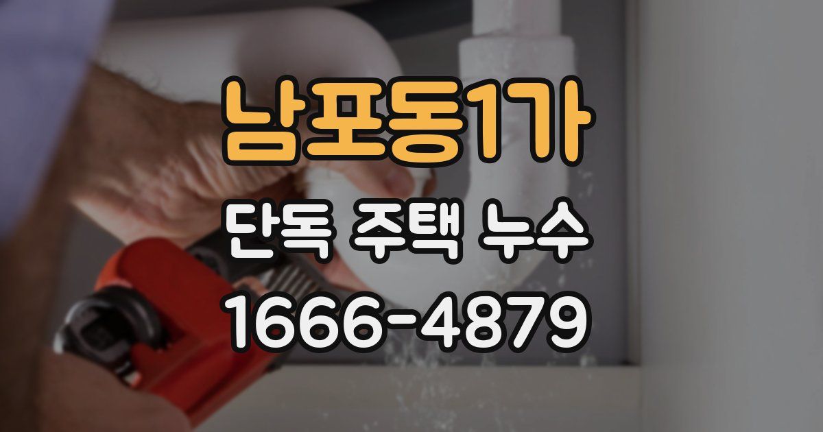 남포동1가 단독 주택 누수