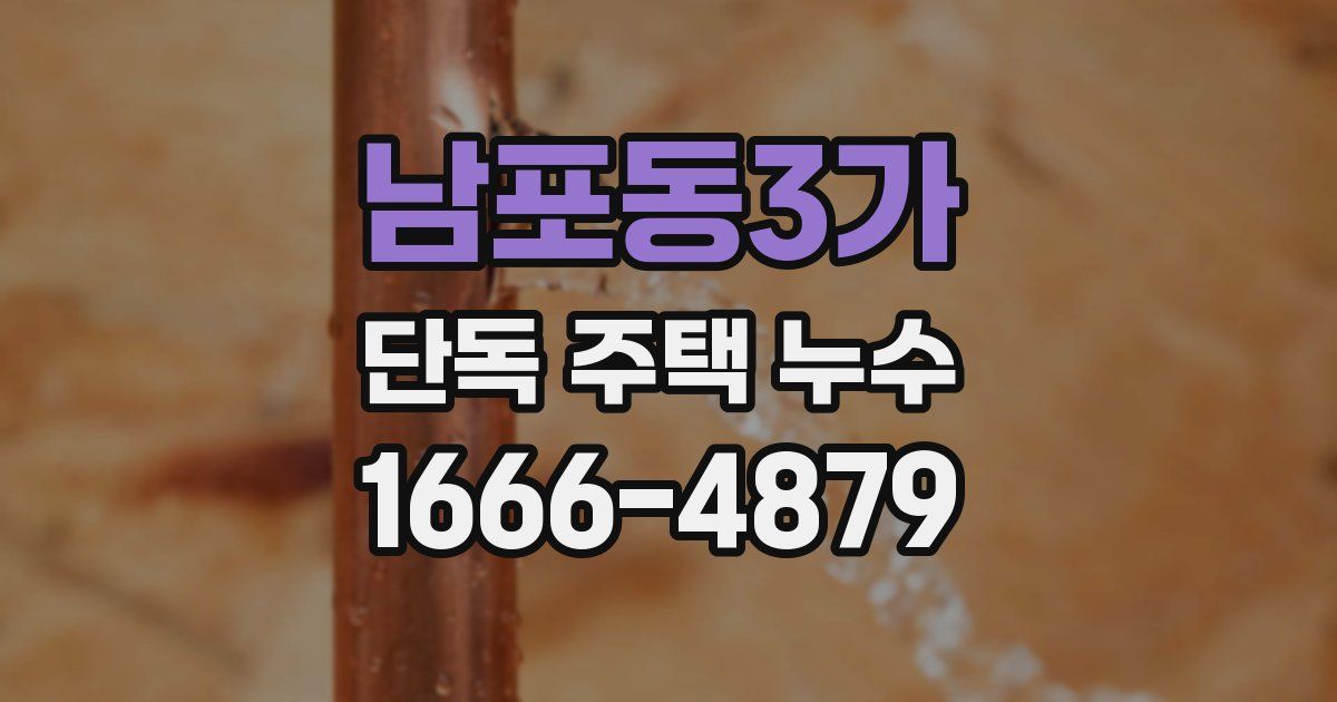 남포동3가 단독 주택 누수