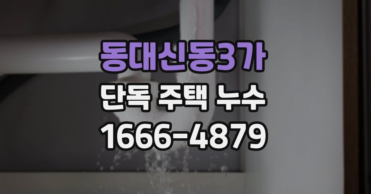 동대신동3가 단독 주택 누수
