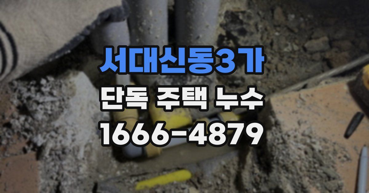 서대신동3가 단독 주택 누수