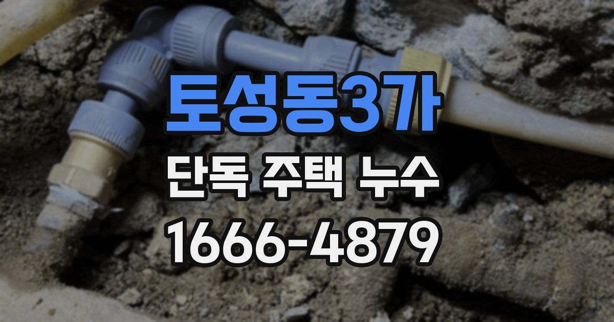 토성동3가 단독 주택 누수