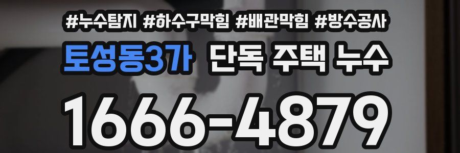 토성동3가 단독 주택 누수