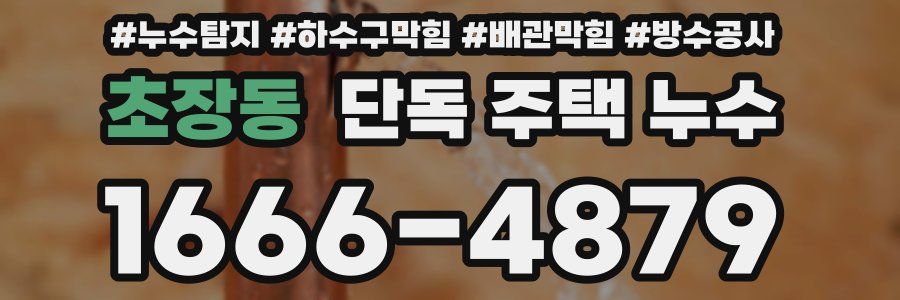 초장동 단독 주택 누수