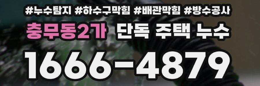 충무동2가 단독 주택 누수