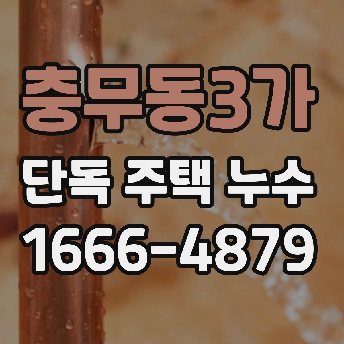 충무동3가 단독 주택 누수