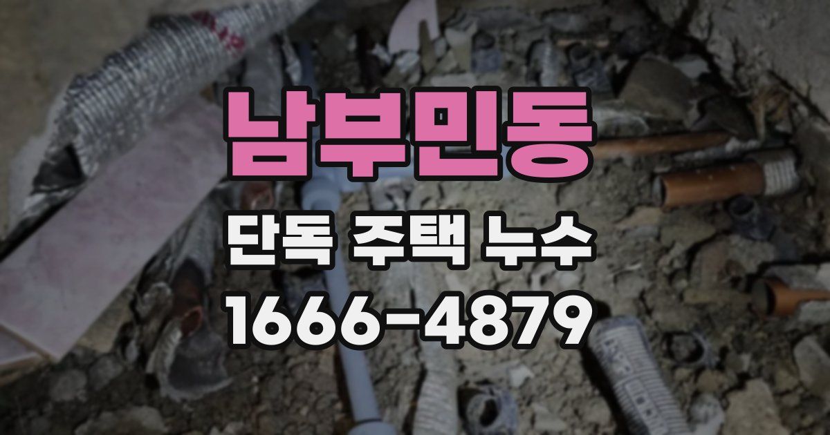 남부민동 단독 주택 누수