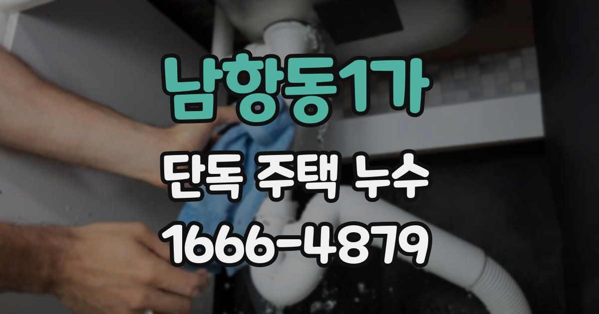 남항동1가 단독 주택 누수