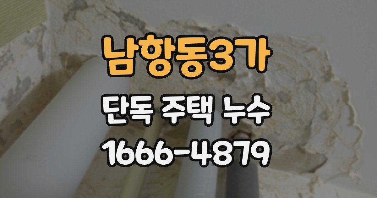 남항동3가 단독 주택 누수