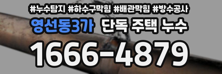 영선동3가 단독 주택 누수