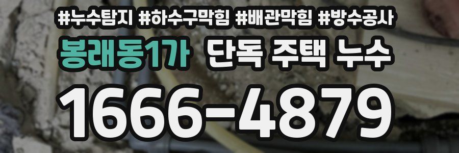 봉래동1가 단독 주택 누수