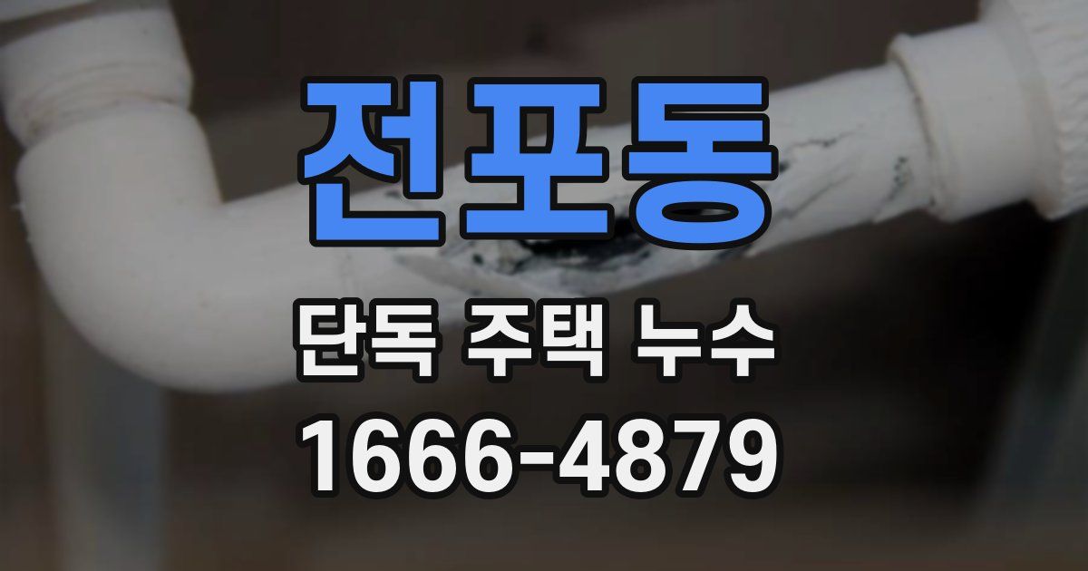 전포동 단독 주택 누수