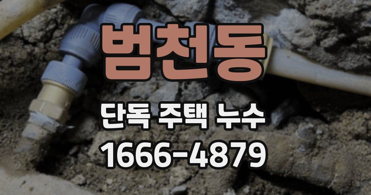범천동 단독 주택 누수