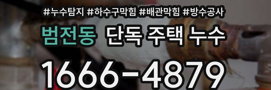 범전동 단독 주택 누수