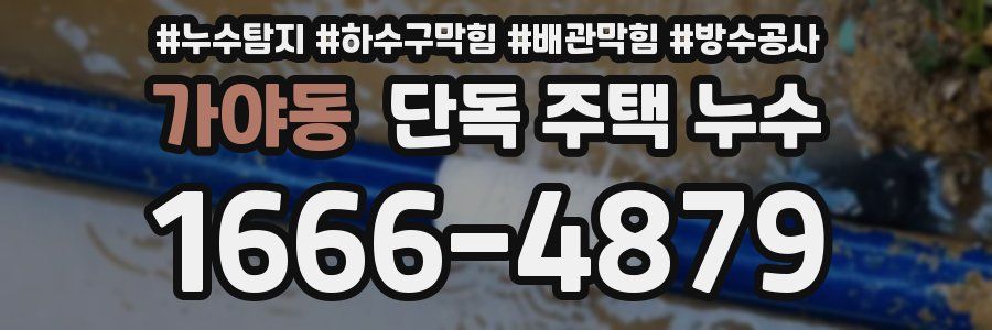 가야동 단독 주택 누수