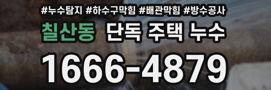 칠산동 단독 주택 누수