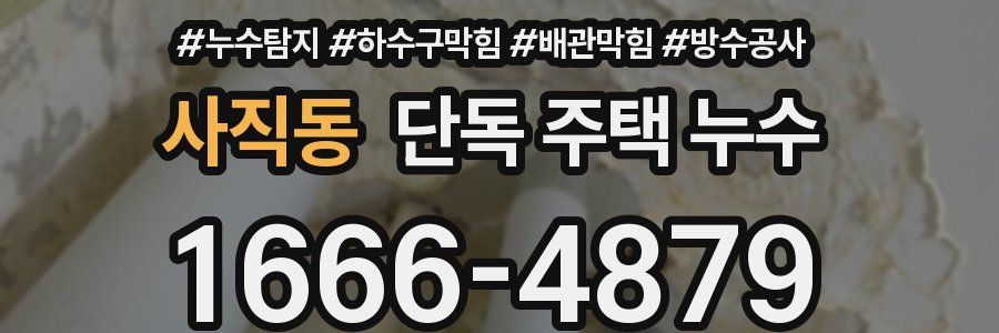 사직동 단독 주택 누수