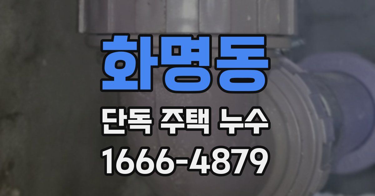 화명동 단독 주택 누수