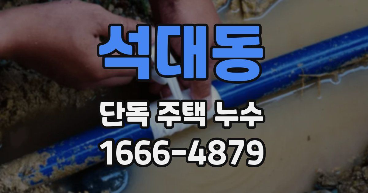 석대동 단독 주택 누수