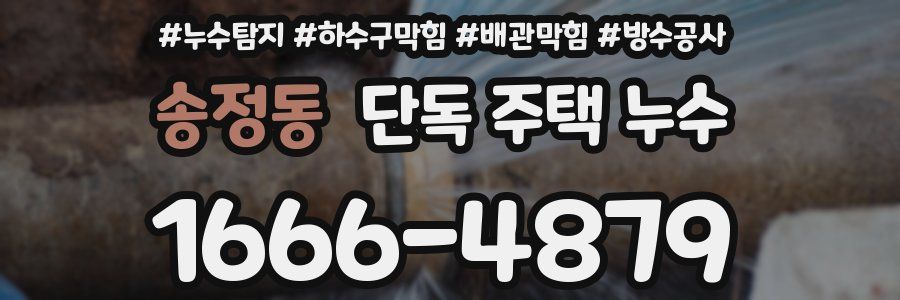 송정동 단독 주택 누수