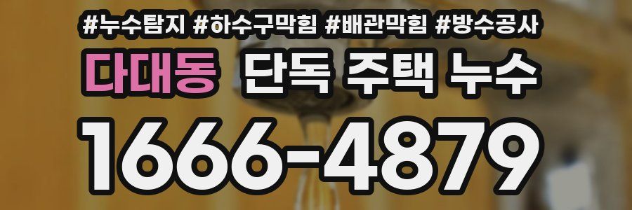 다대동 단독 주택 누수