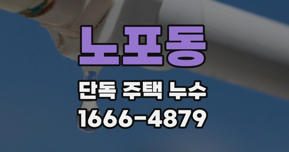 노포동 단독 주택 누수