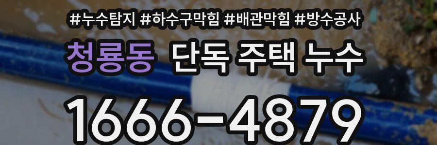 청룡동 단독 주택 누수