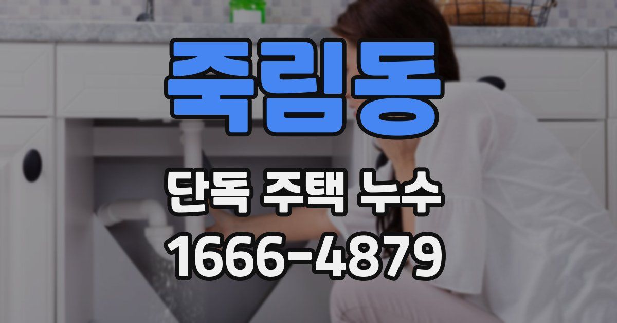 죽림동 단독 주택 누수