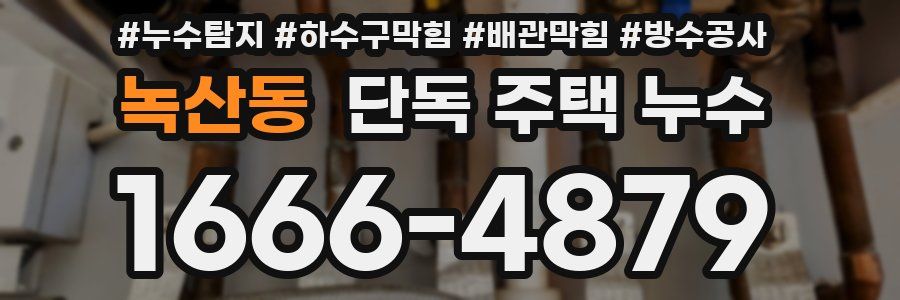 녹산동 단독 주택 누수