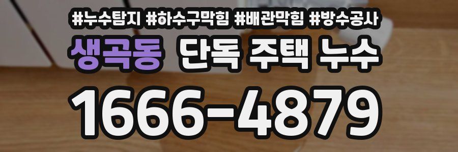 생곡동 단독 주택 누수