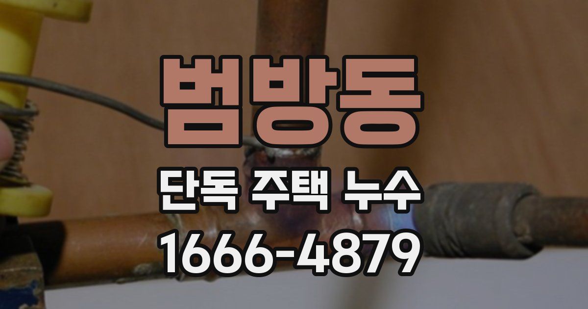 범방동 단독 주택 누수