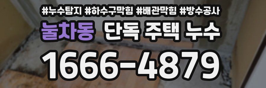 눌차동 단독 주택 누수