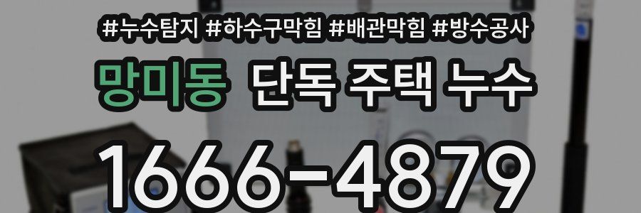 망미동 단독 주택 누수