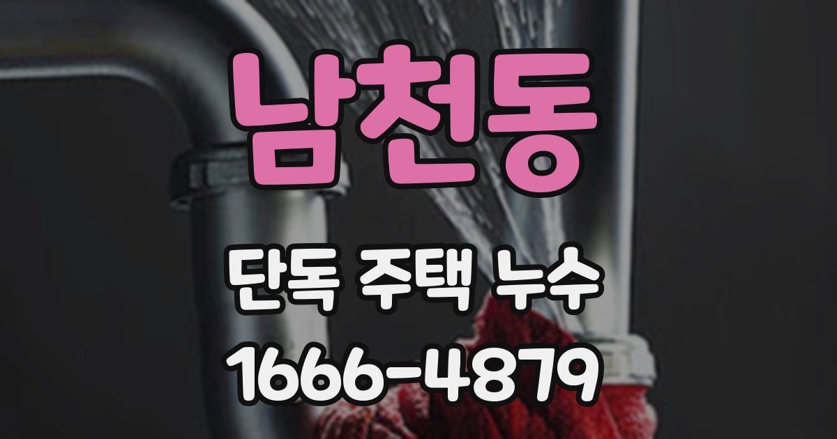 남천동 단독 주택 누수