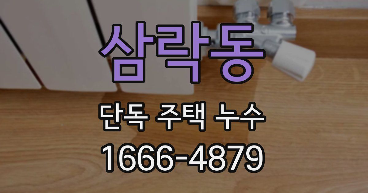 삼락동 단독 주택 누수