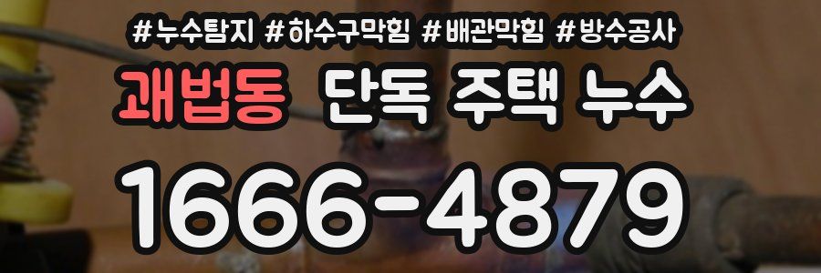 괘법동 단독 주택 누수