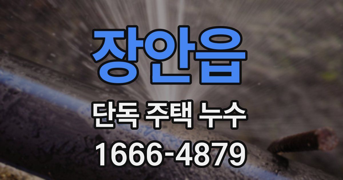 장안읍 단독 주택 누수