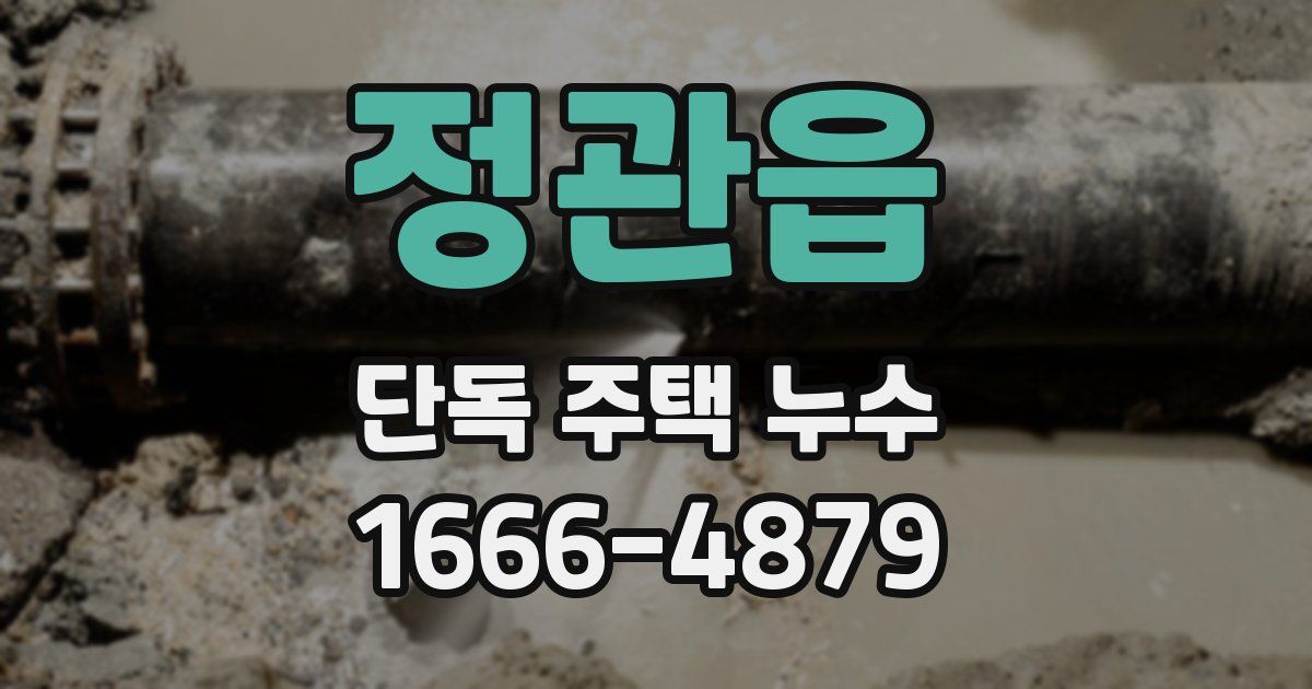 정관읍 단독 주택 누수
