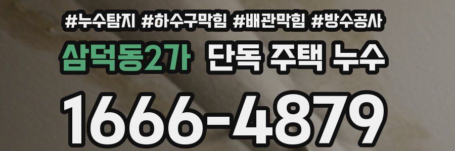 삼덕동2가 단독 주택 누수