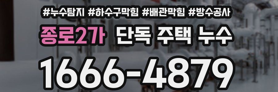 종로2가 단독 주택 누수