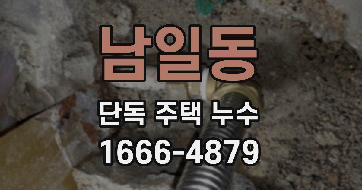 남일동 단독 주택 누수