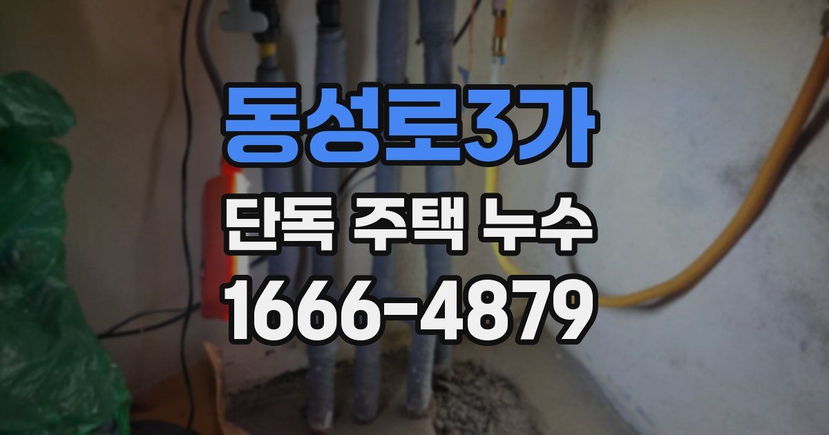 동성로3가 단독 주택 누수