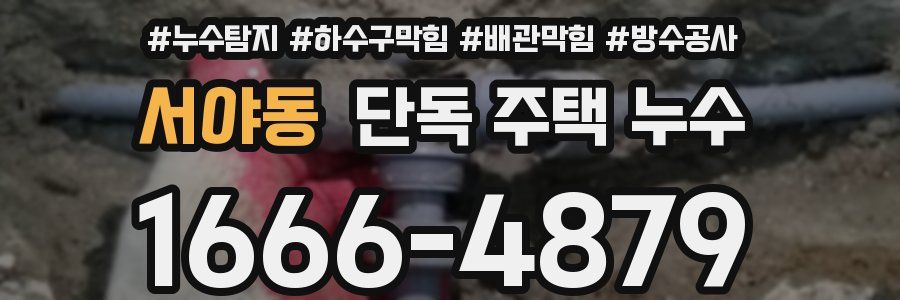 서야동 단독 주택 누수
